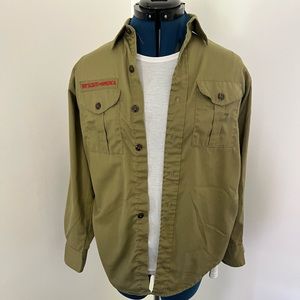 Vintage Boyscout button up shirt. Size L boys or womens small
